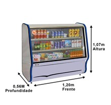 Balcão Refrigerado Bebidas, Frios, Laticinios 1,20m Azul - Ormifrio
